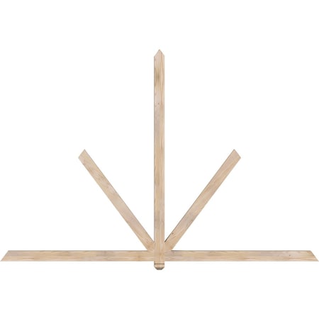 Ekena Millwork Kennewick Smooth Timber Gable Bracket, Douglas Fir, 108"W x 72"H x 3 1/2"D x 3 1/2"F, 16/12 Pitch GBW108X72X0404KEN00SDF